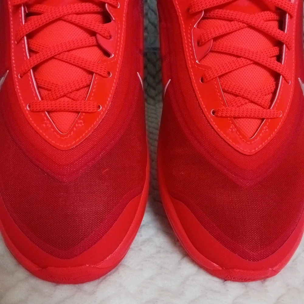 Nike A'One Bright Crimson Pearl Pink GS Basketball Sneakers Shoes Size 5.5Y